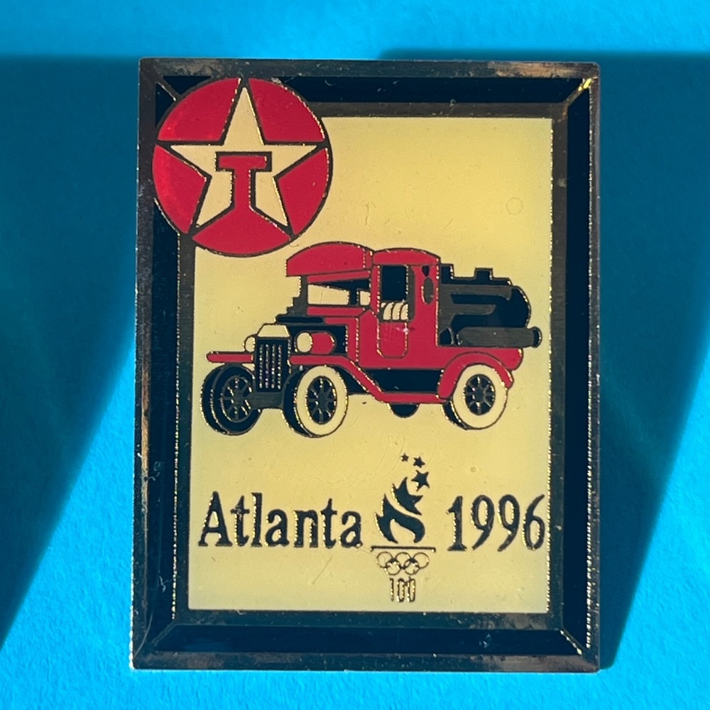 Set of  5 Atlanta 1996 Summer Olympics Lapel Hat trading Pins Texaco NationsBank - Picture 10 of 14